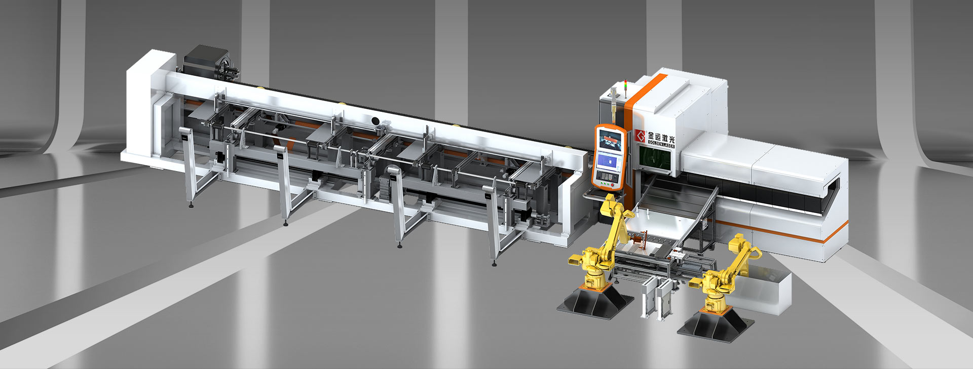 Machine de découpe de tubes laser à fibre FMS dans le pipeline métallique