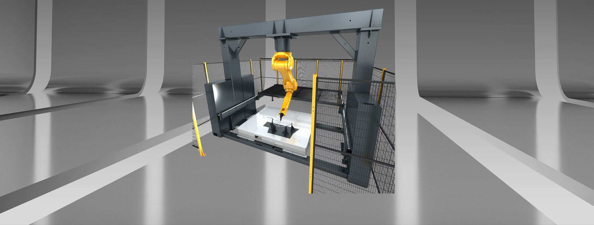 Machine de découpe laser robot 3D avec structure de portique