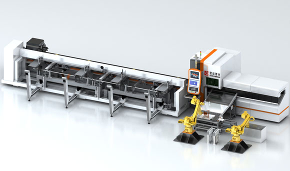 Machine de découpe de tubes laser à fibre Système de fabrication flexible (FMS)