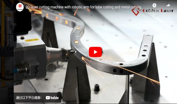 Machine de découpe laser 3D avec bras robotique pour la coupe de tubes et la coupe de métal